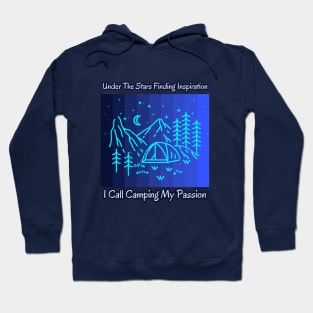 Night Sky Wanderlust: Camping Under the Stars Hoodie